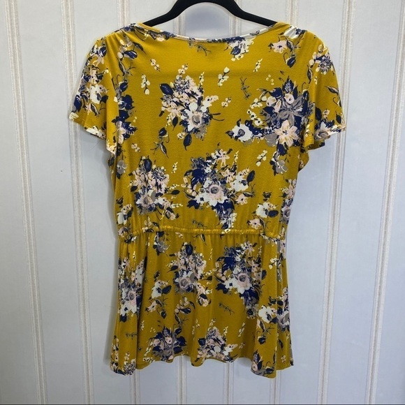 ModCloth Feeling Fluttery Yellow Floral Top 813 - Picture 5 of 7